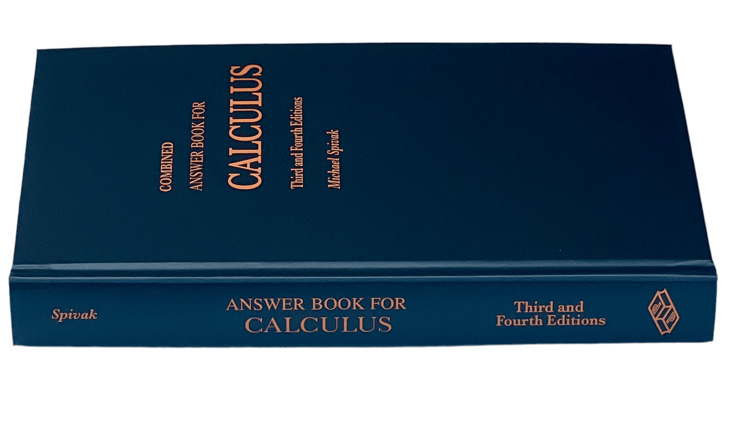 Combined Answer Book for Calculus 3rd & 4th Editions – Publish or ...