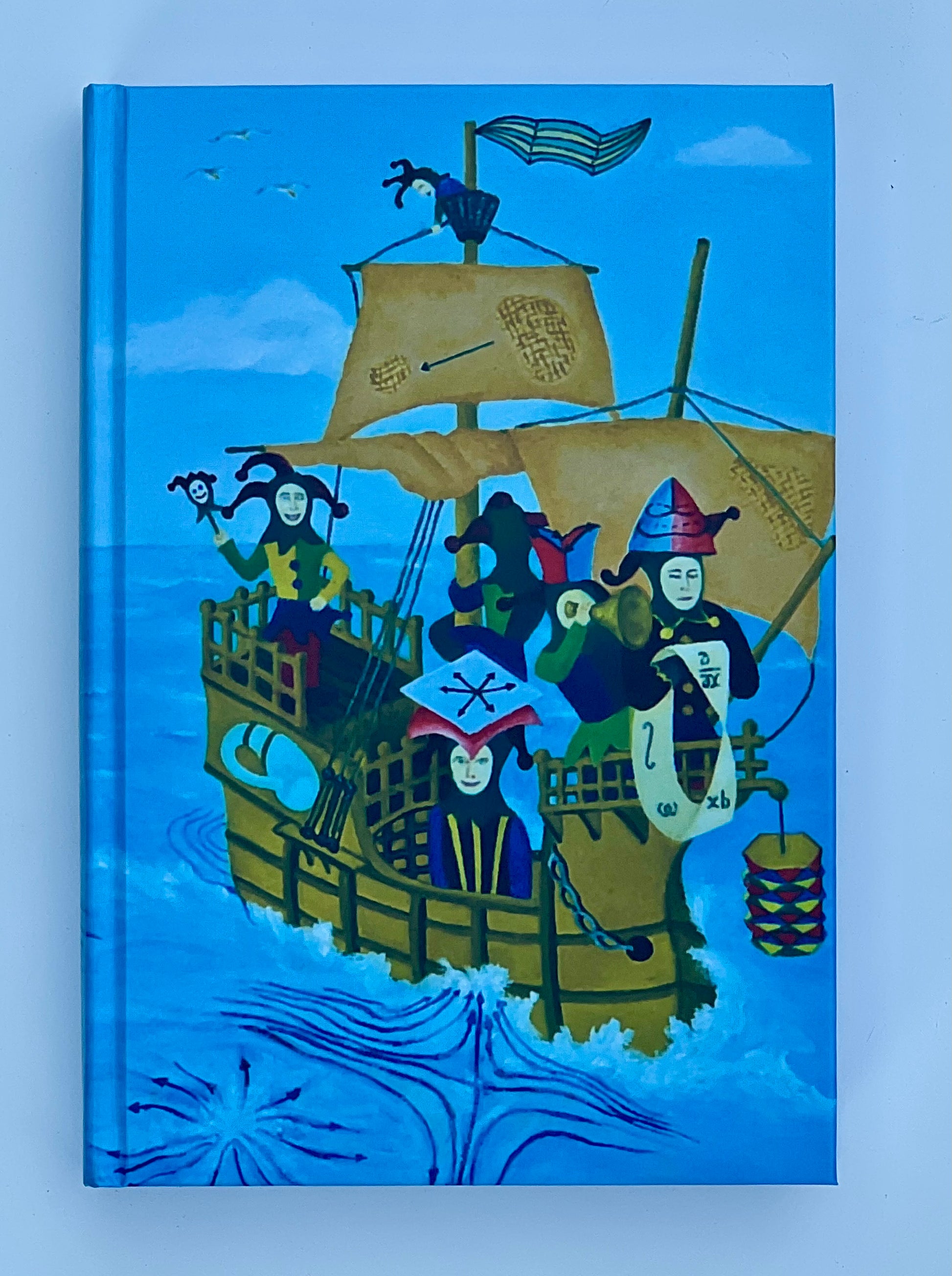 A detail shot from the cover illustration, showing the small, lost compass floating in the water.