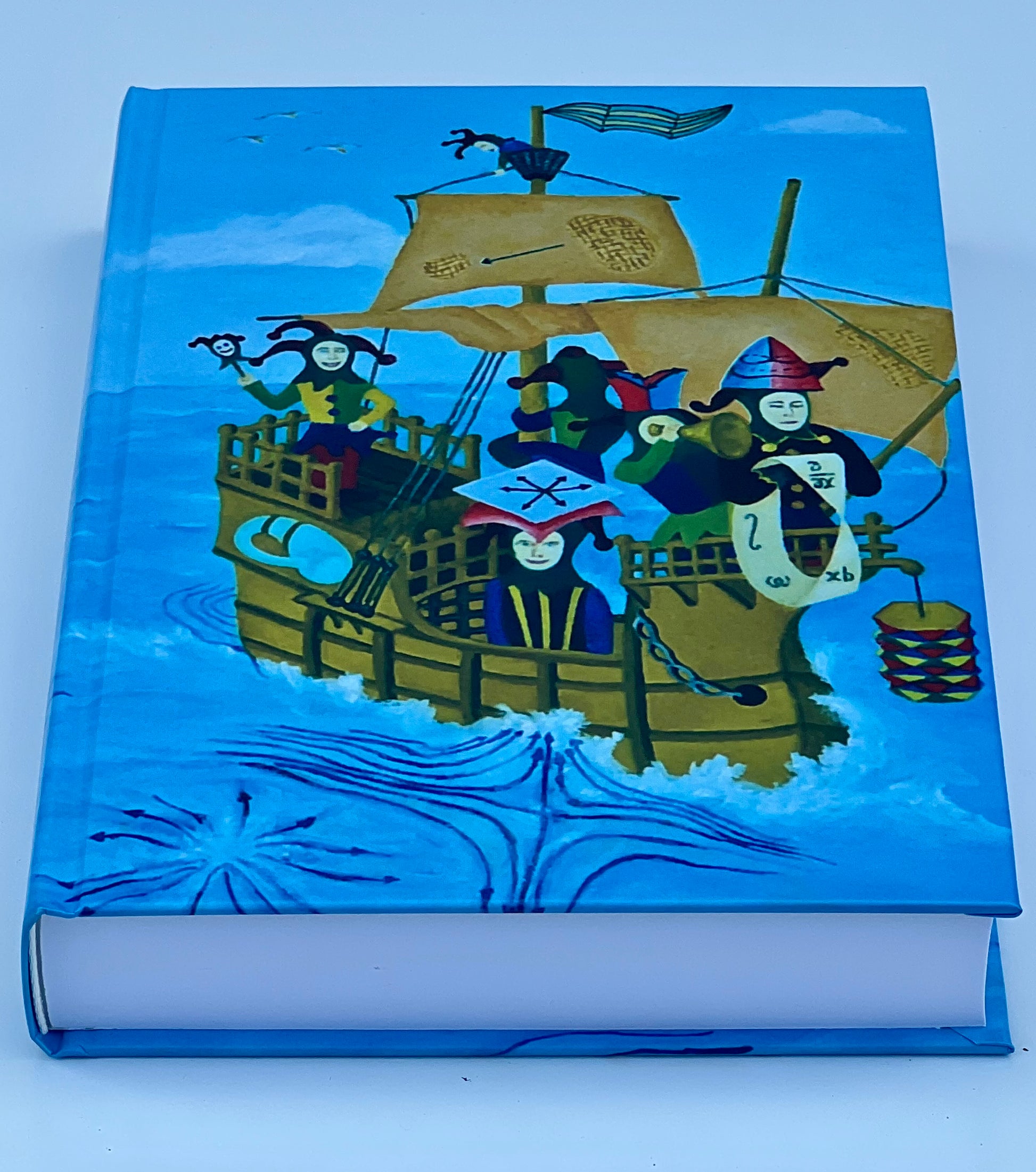 A detail shot from the cover illustration, showing the small, lost compass floating in the water.